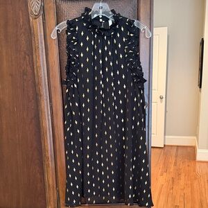 Glam Black and Metallic Gold dress, Small
